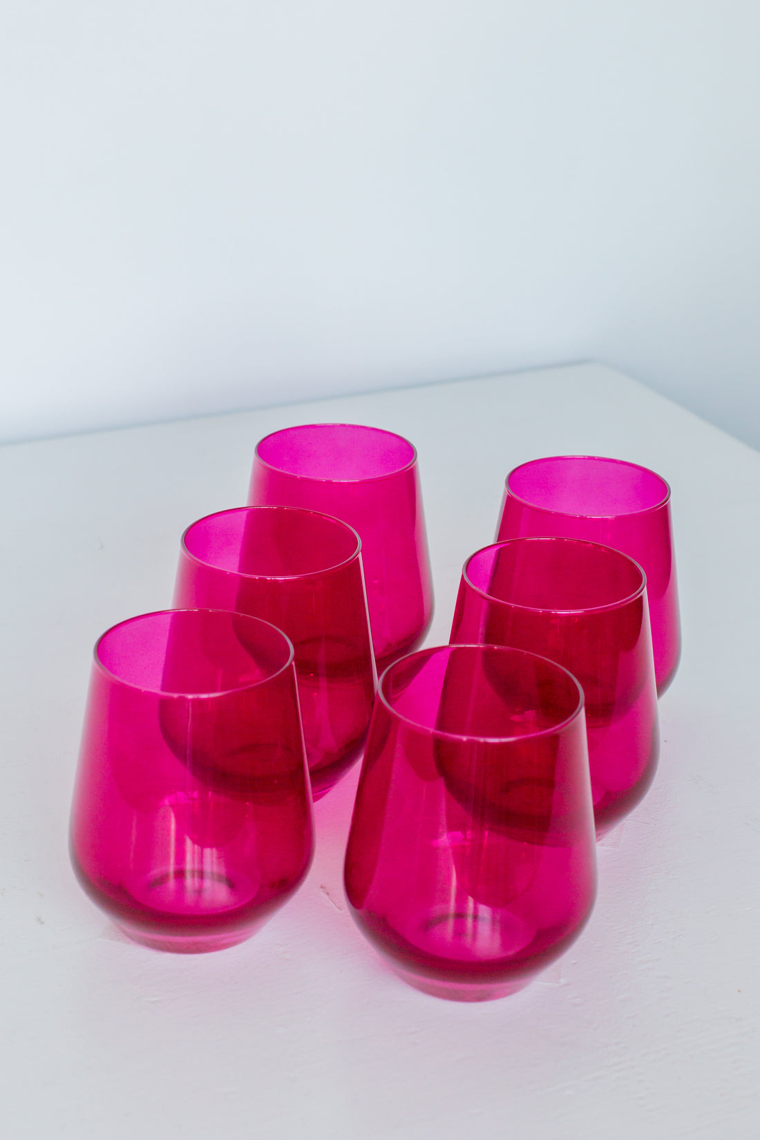 Estelle Colored Wine Stemless - Set of 6 {Viva Magenta (Our Fuchsia)}