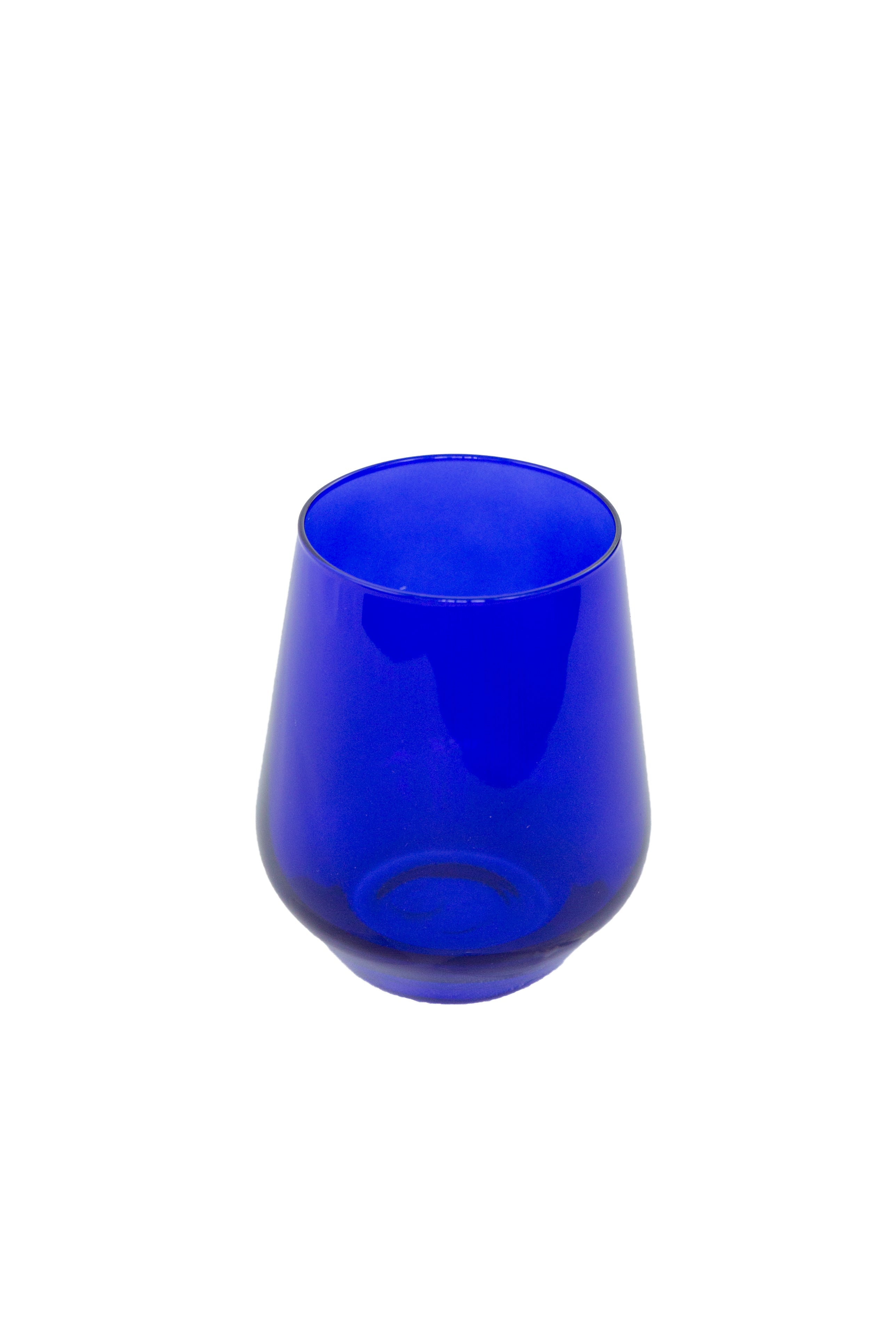 Estelle Colored Wine Stemless - Set of 6 {Royal Blue}