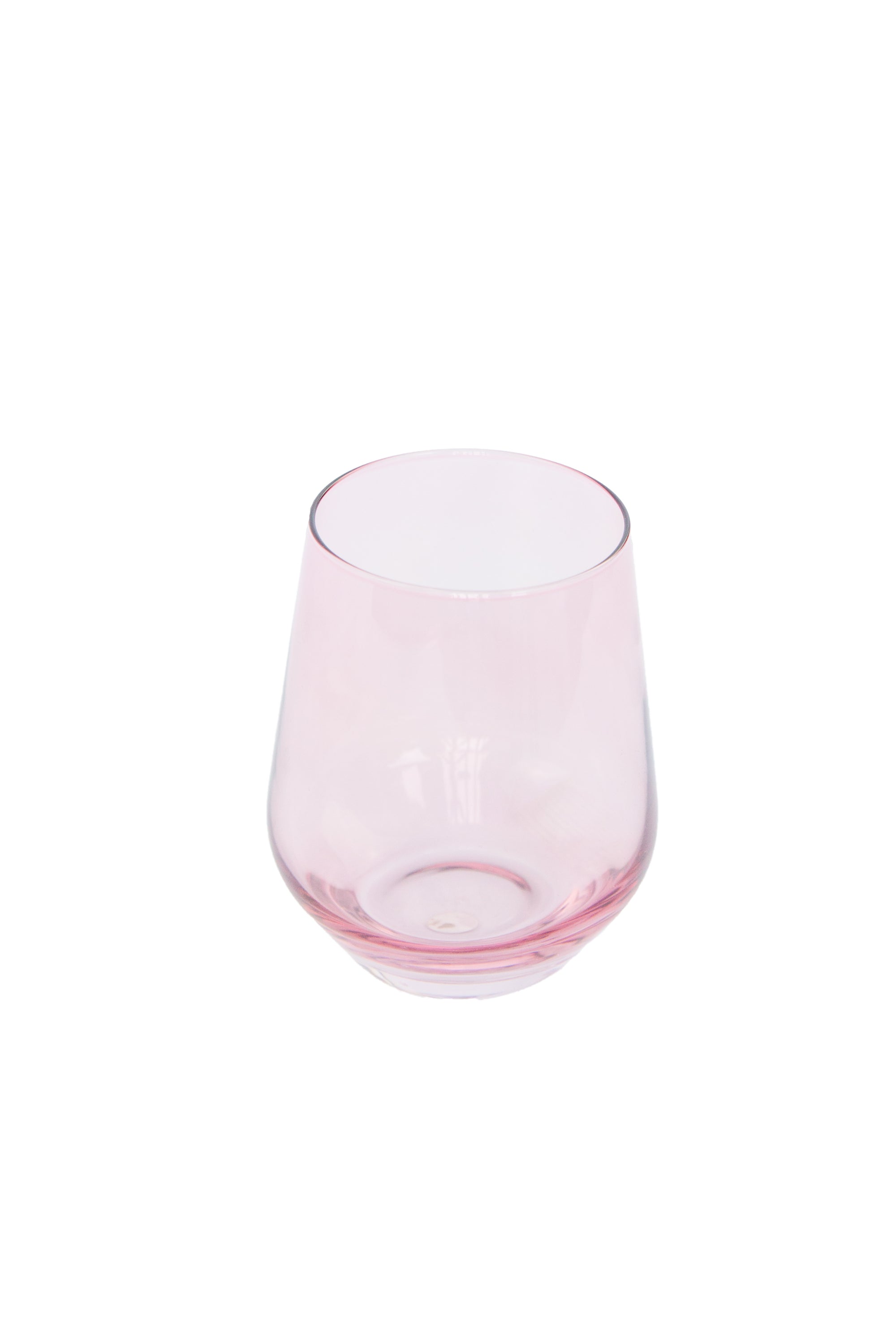 Estelle Colored Wine Stemless Set Of 2 Rose Estelle Colored Glass 5209