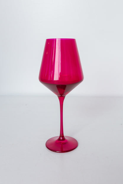 Estelle Colored Wine Stemware - Set of 2 {Viva Magenta (Our Fuchsia)}