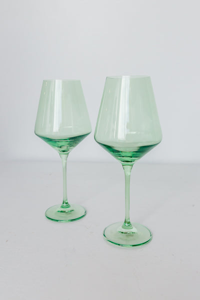 Estelle Colored Glass - Martini Glasses - Set of 2 Mint Green