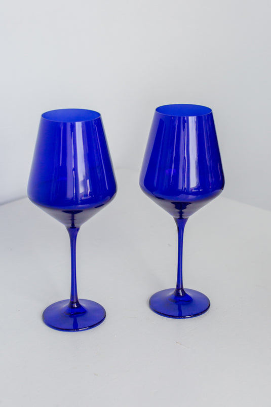 Estelle Colored Wine Stemware - Set of 2 {Royal Blue} – Estelle Colored ...