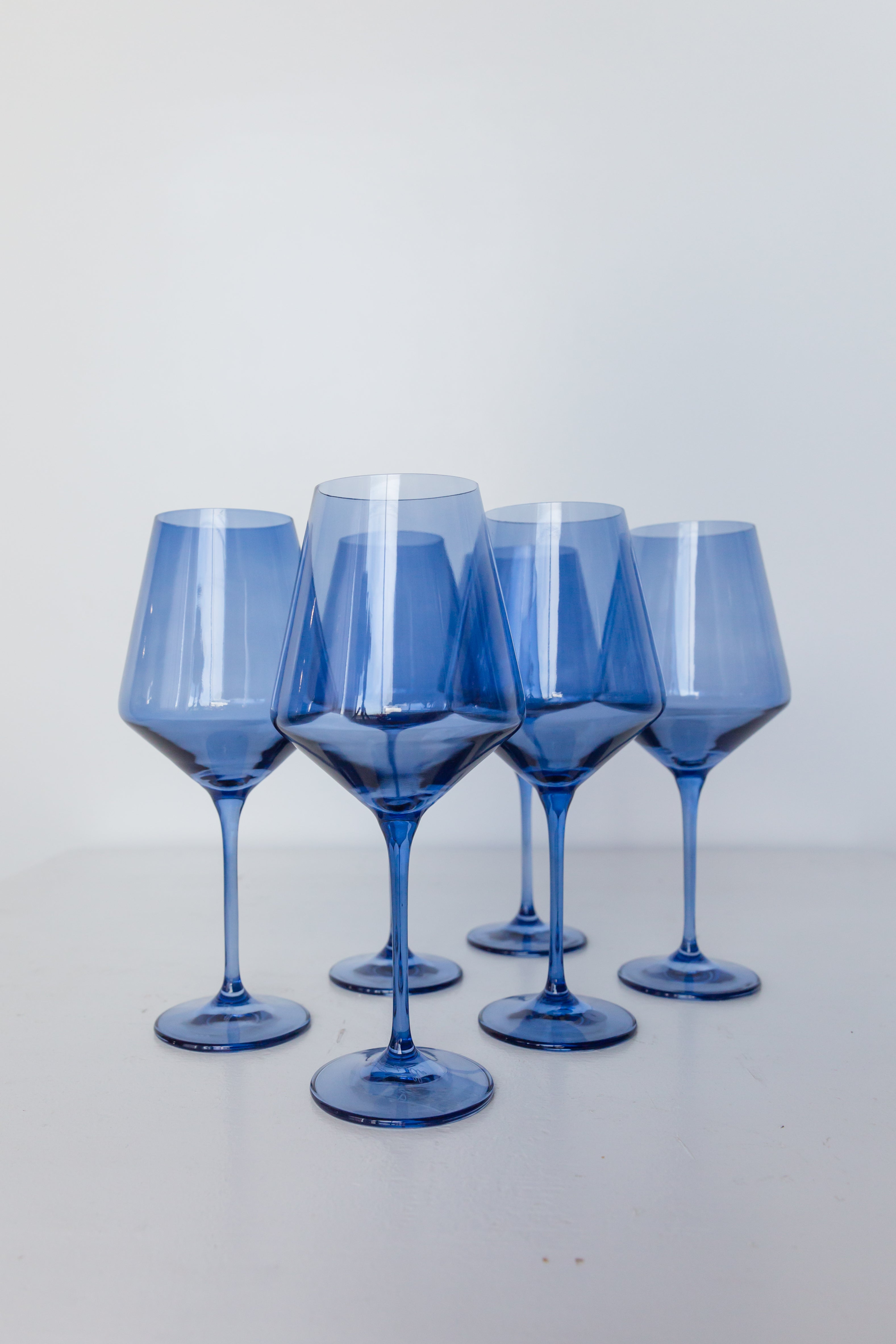 Estelle Colored Wine Stemware - Set of 6 {Cobalt Blue}