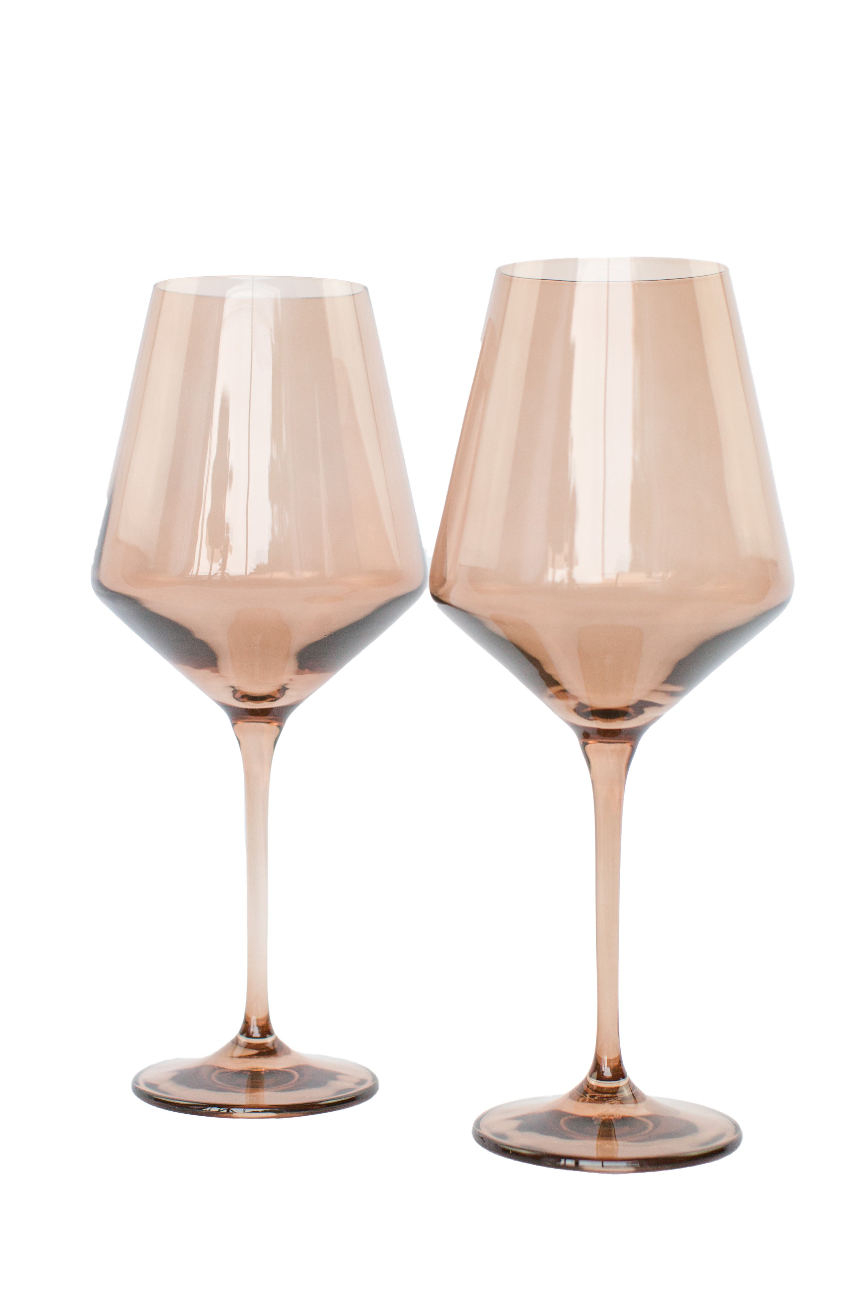 Estelle Colored Wine Stemware Set of 2 {Amber Smoke} Estelle