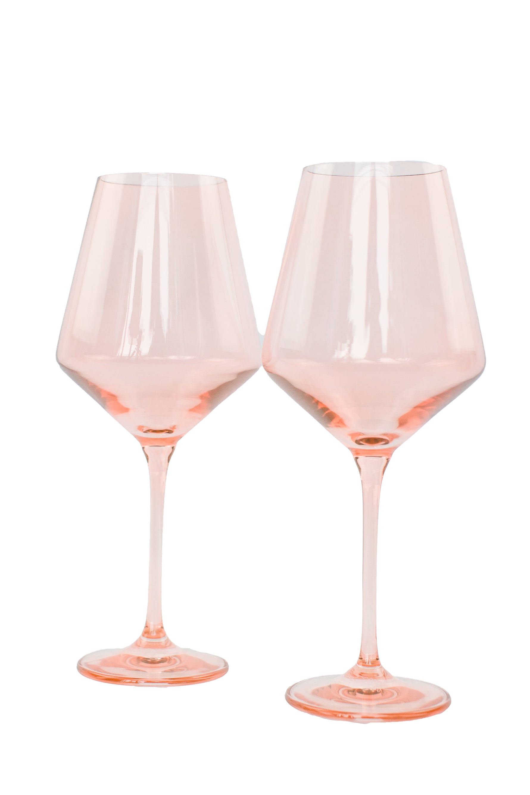 Estelle Colored Wine Stemware Set of 2 {Blush Pink} Estelle Colored
