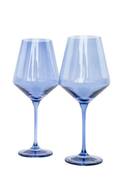 Estelle Colored Wine Stemware - Set of 2 {Cobalt Blue}