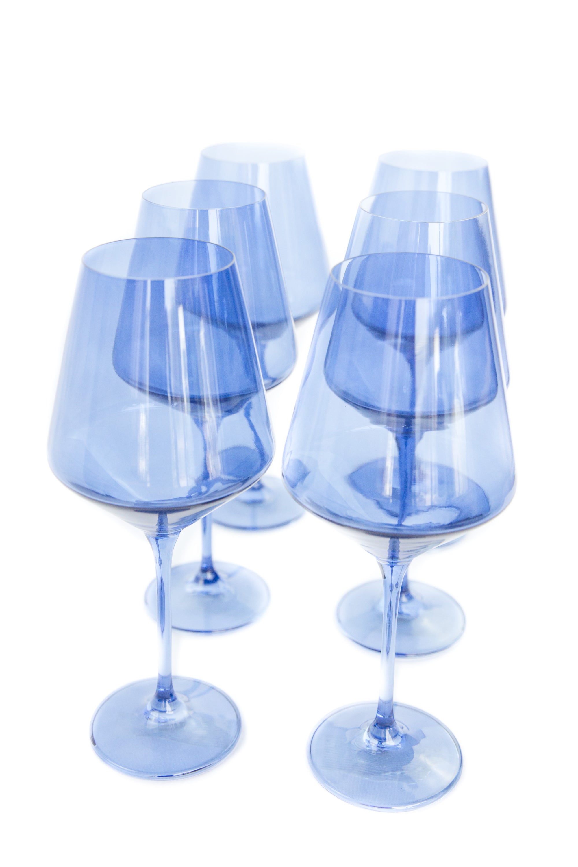 Estelle Colored Wine Stemware - Set of 6 {Cobalt Blue} – Estelle ...