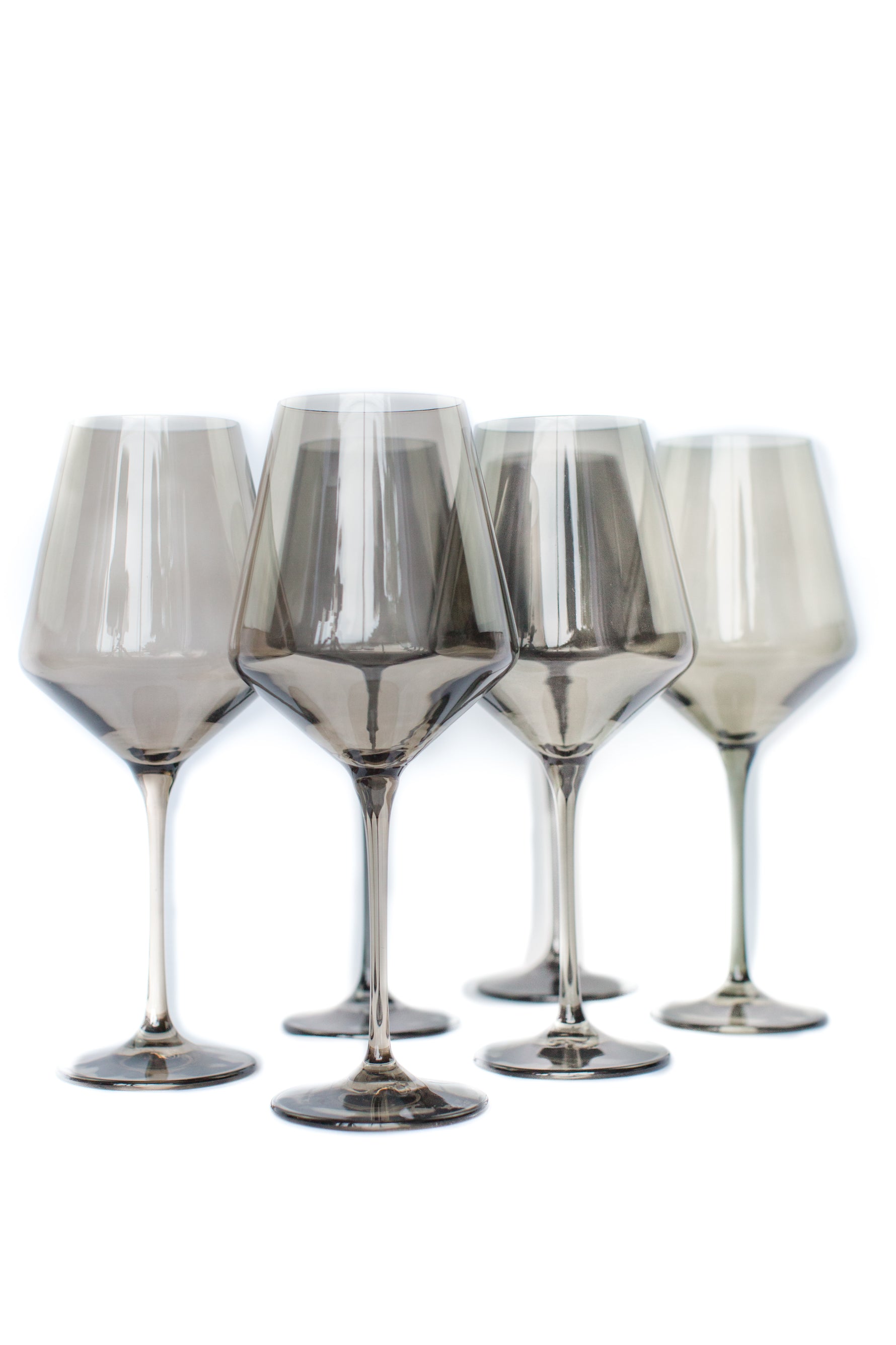 Estelle Colored Wine Stemware Set of 6 {Gray Smoke} Estelle Colored