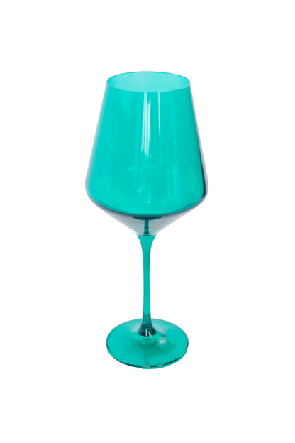 Estelle Colored Wine Stemware - Set of 2 {Emerald Green}