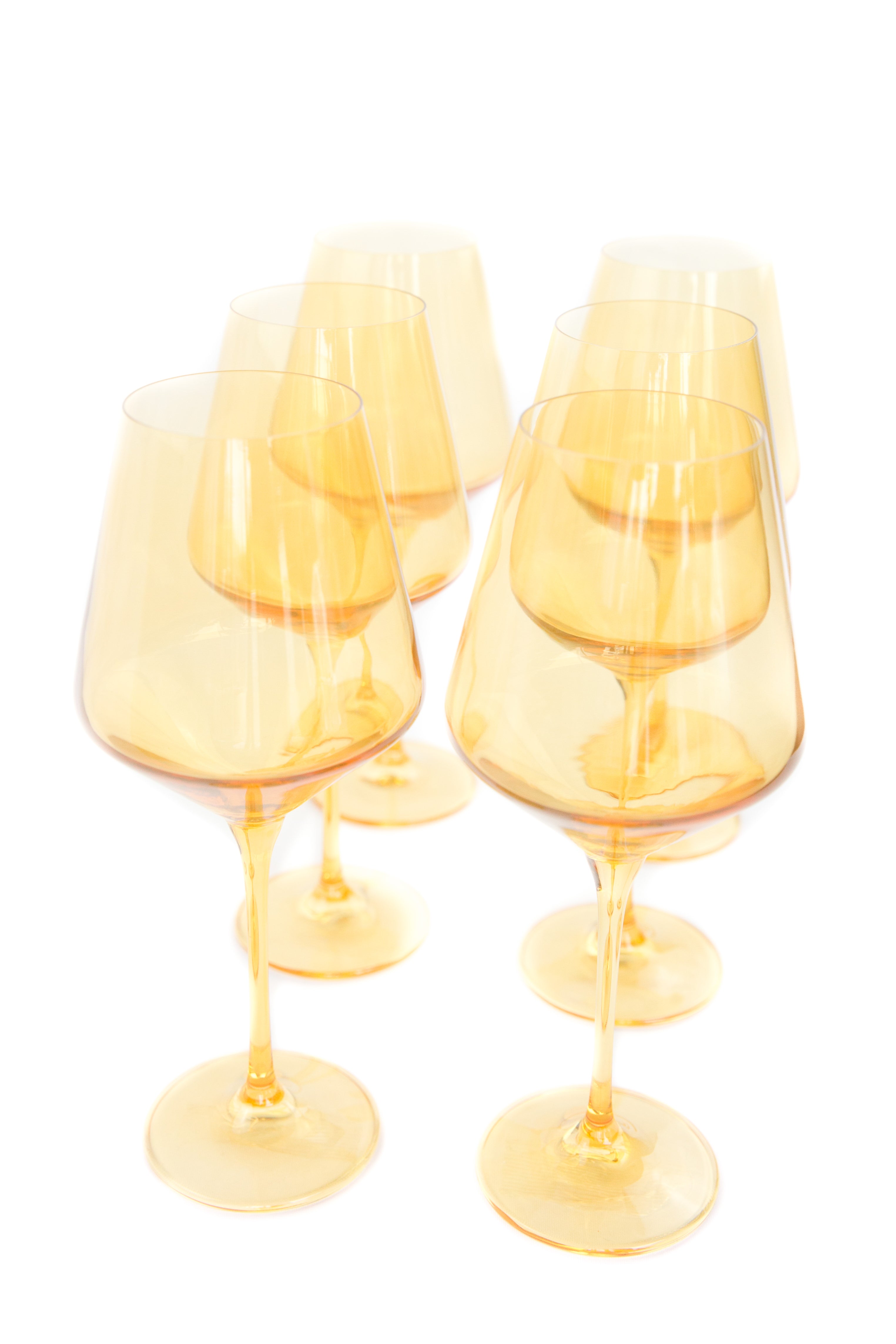 Estelle Colored Wine Stemware - Set of 6 {Yellow}